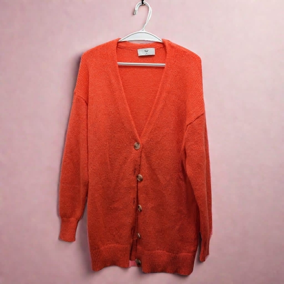 TNA Oversized Neon Pink Cartigan - Picture 1 of 5